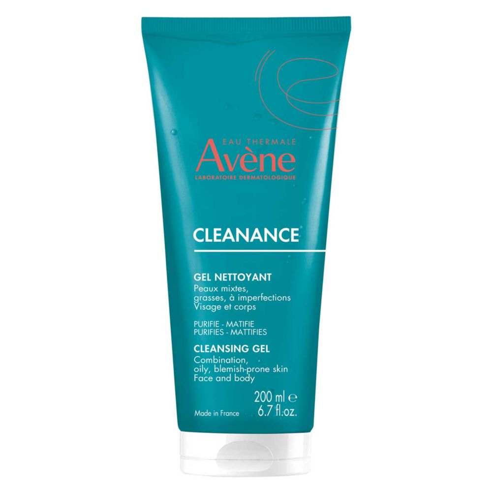 Avène Cleanance Cleansing Gel Cleanser for Oily, Blemish-Prone Skin 200ml