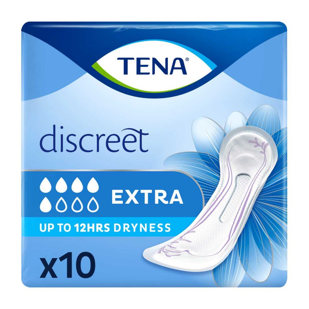 TENA Discreet Extra Incontinence Pads for Bladder Weakness 10pk