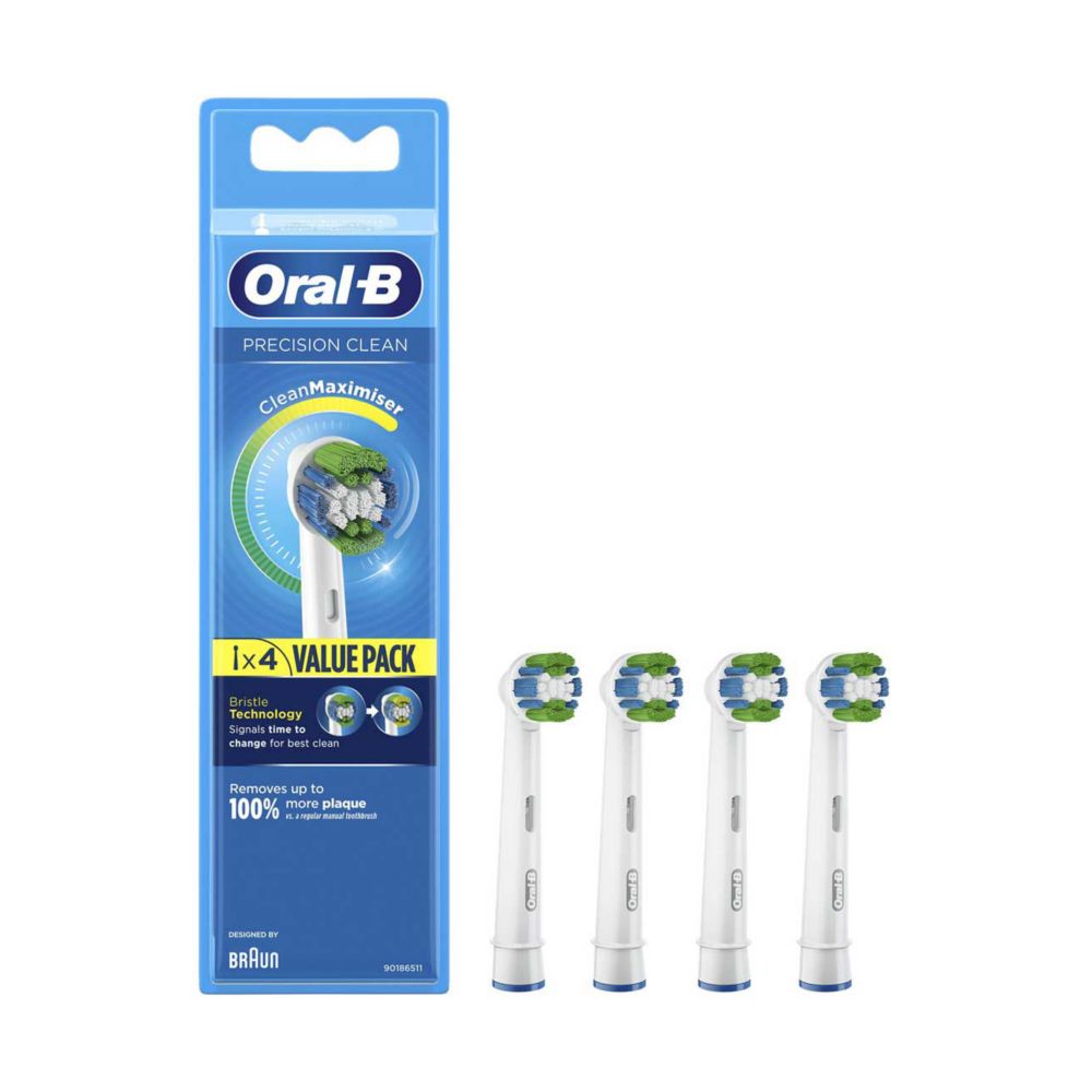 Oral-B Precision Clean Toothbrush Head with CleanMaximiser Technology 4 Pack