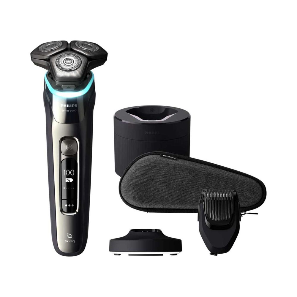 Philips Series 9000 Wet & Dry Electric Shaver with Beard Styler and Quick Clean Pod S9987/59