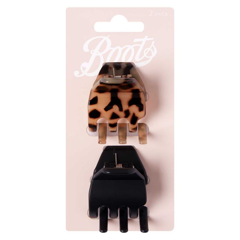 Boots Tort and Black Jaw Clip 2 Pack