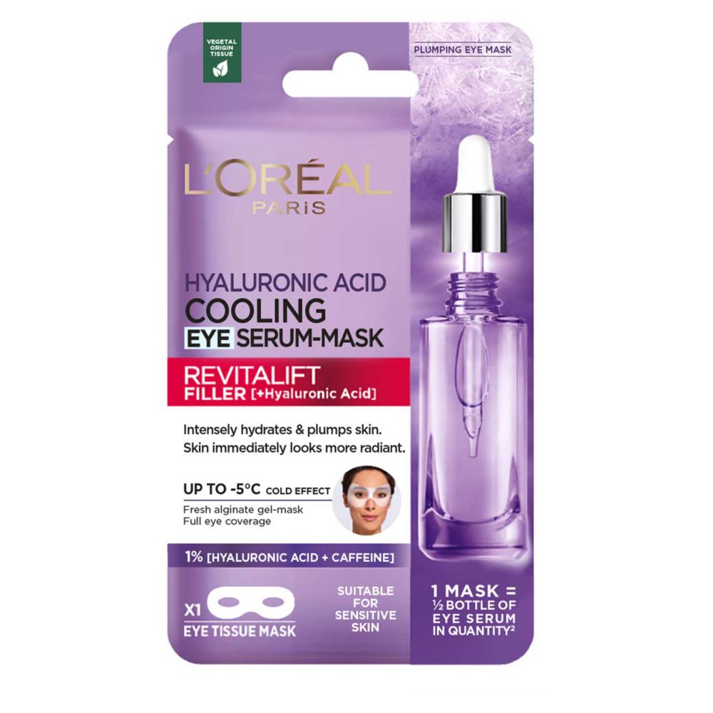 L’Oreal Paris Hyaluronic Acid Cooling Eye Serum-Mask [formulated with Hyaluronic acid + Caffeine] – 11g