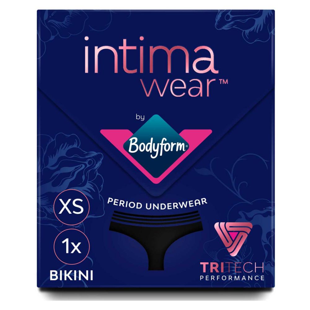 Bodyform Intimawear Period Pants Washable Underwear Bikini Black