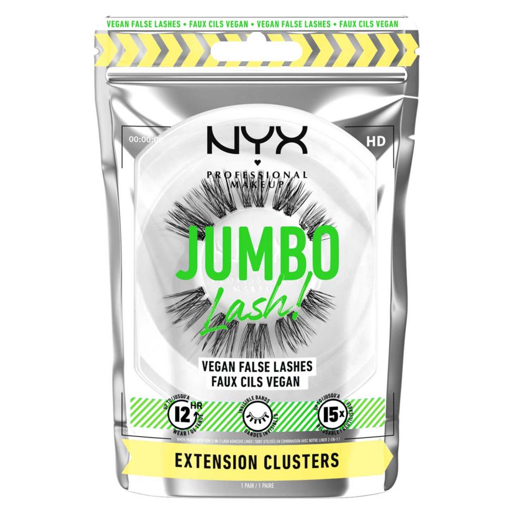 Jumbo Lash Vegan False Lashes 3 Extension Clusters