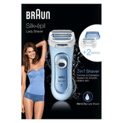 Braun Silk-épil Lady Shaver 5-160 Blue - 3-in-1 Wet & Dry Electric Shaver