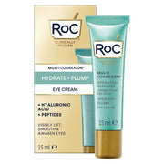 RoC Multi Correxion Hydrate + Plump Eye Cream with Caffeine and Hyaluronic Acid for Dark Circles and Puffy Eyes 15ml