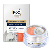 RoC Derm Correxion Dual Eye Cream, 2-in-1 Retinol Eye Duo for Eye Lift and Reduced Wrinkles 20ml
