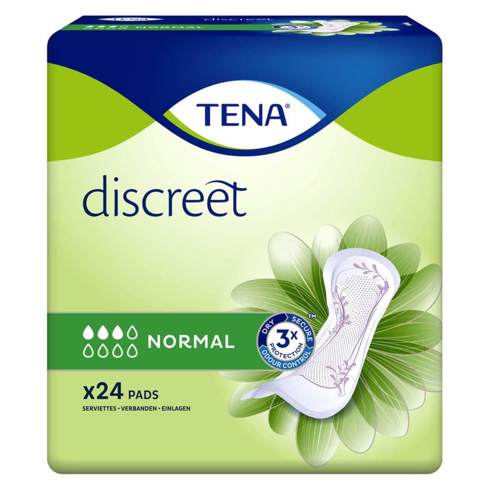 TENA Discreet Normal Incontinence Pads Duo 24 Pack