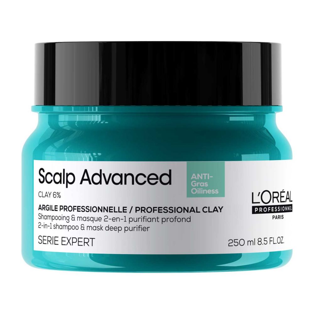 L’Oréal Professionnel Serie Expert Scalp Advanced Anti-Oiliness 2-in-1 Deep Purifier Clay Mask For Oily Hair 250ml