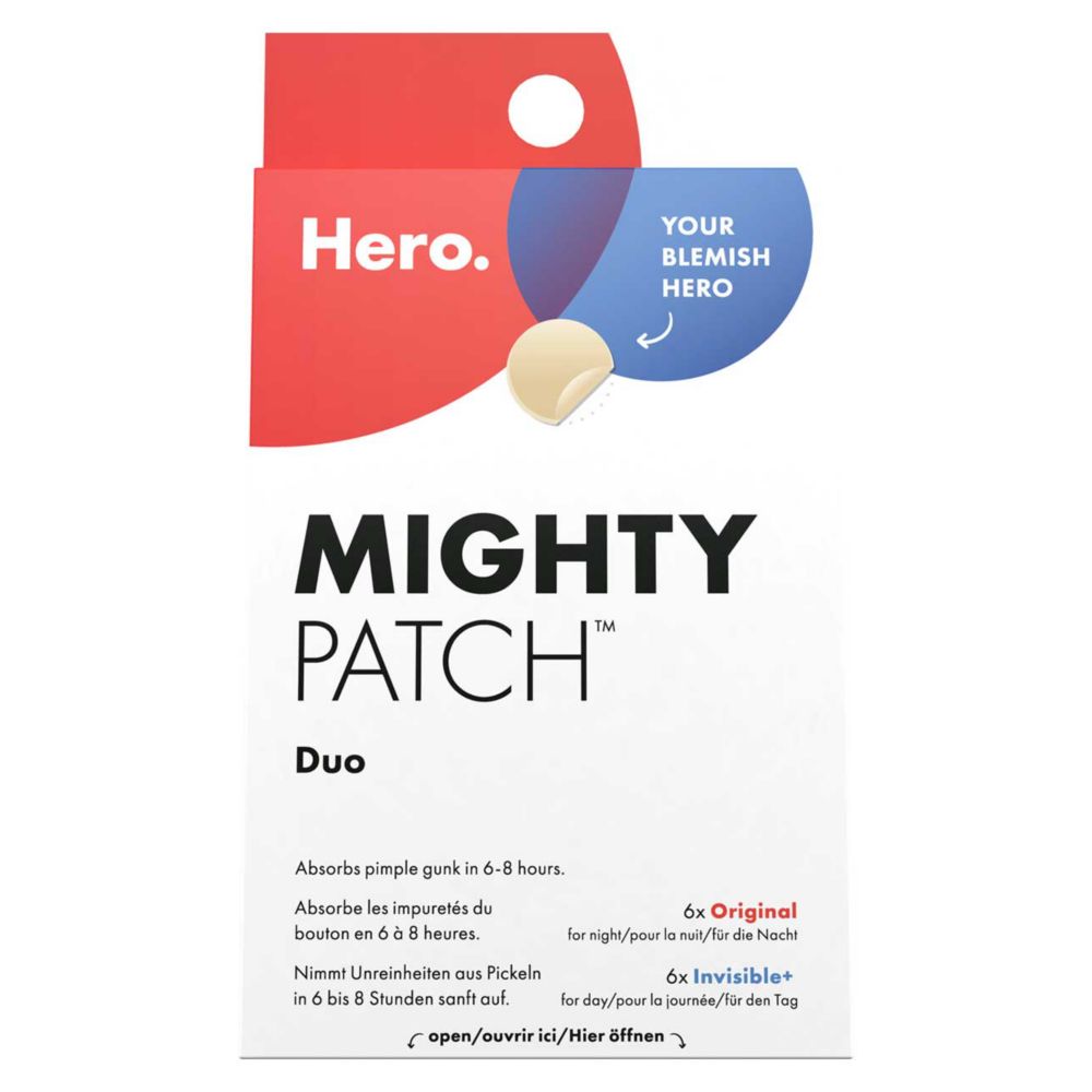 Hero Mighty Patch Duo Spot Patches, 6x Day & 6x Night Hydrocolloid Patches