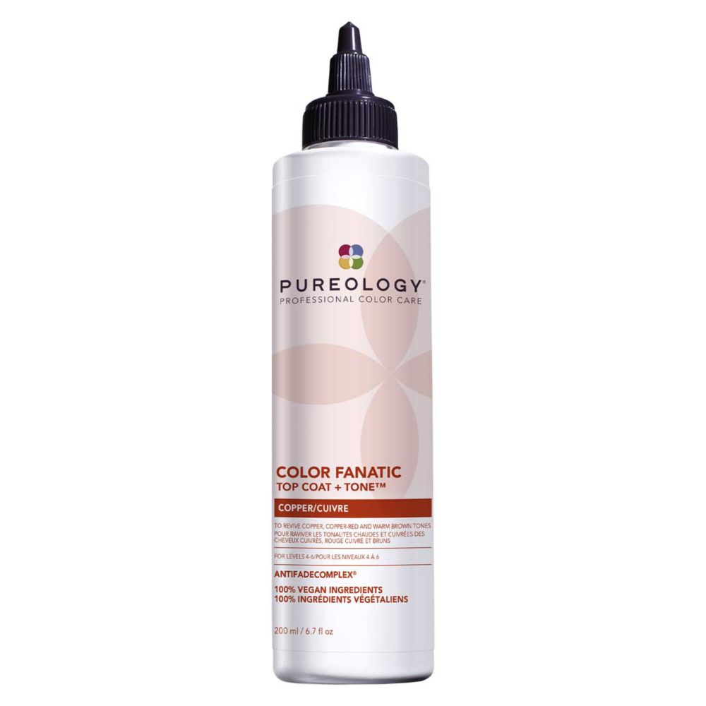 Pureology Color Fanatic Top Coat + Tone Copper Color Glaze Toner For Copper-Treated Hair 200ml