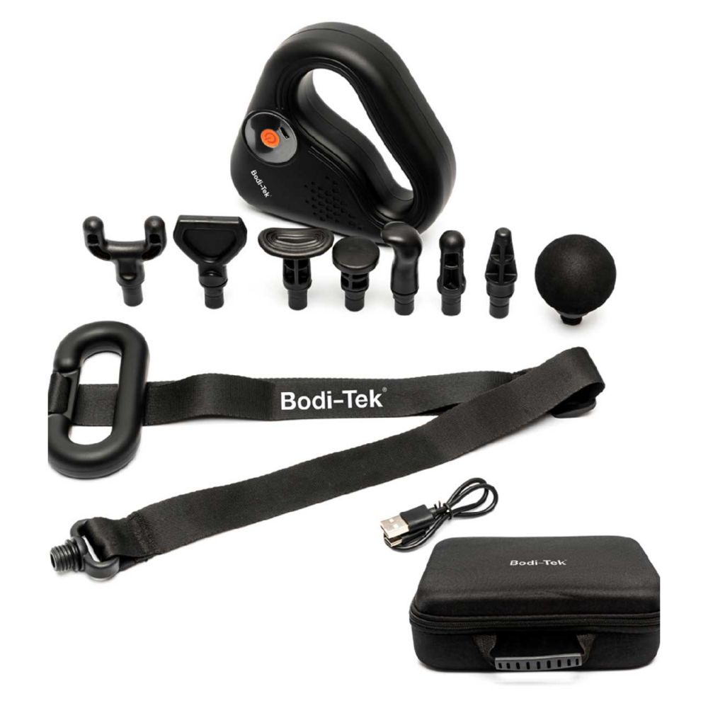 Bodi-Tek Sports Percussion Massage Gun with Lateral Action Massage Belt