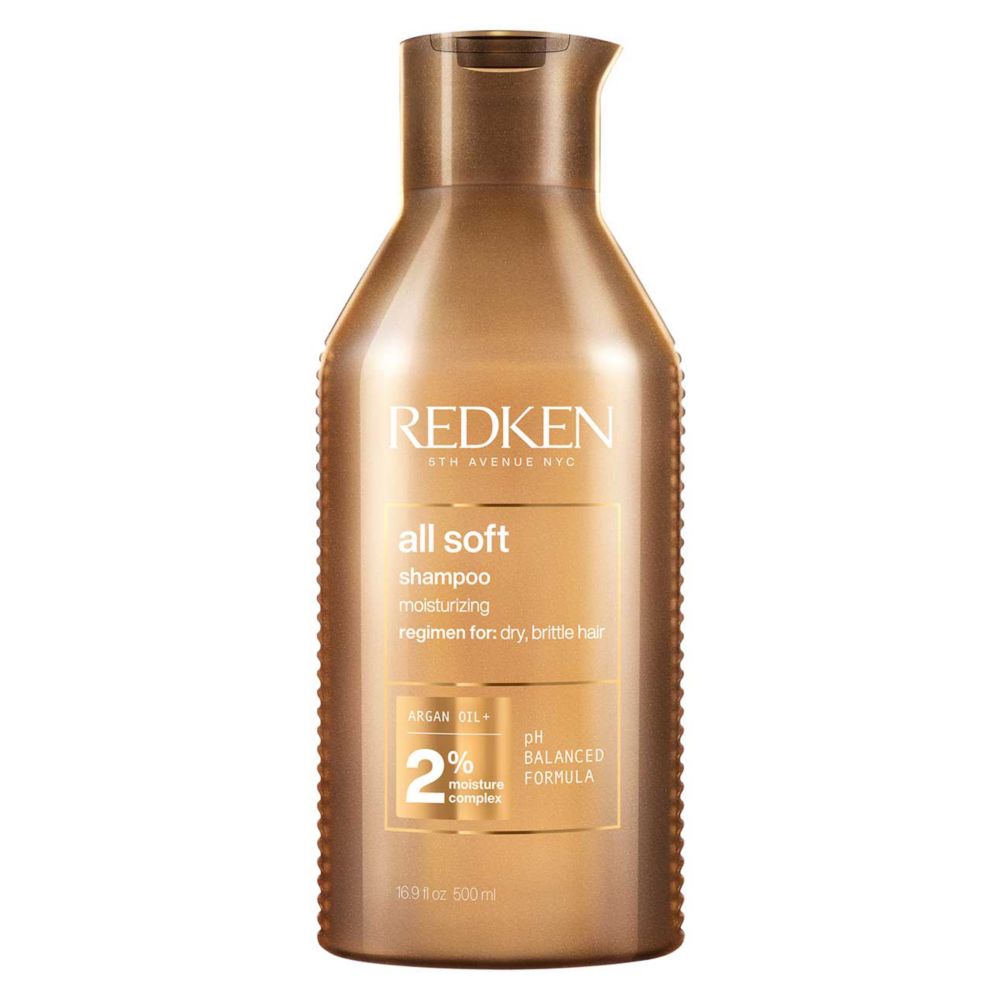 REDKEN All Soft Shampoo, For Dry Hair, Argan Oil, Intense Softness and Shine 500ml