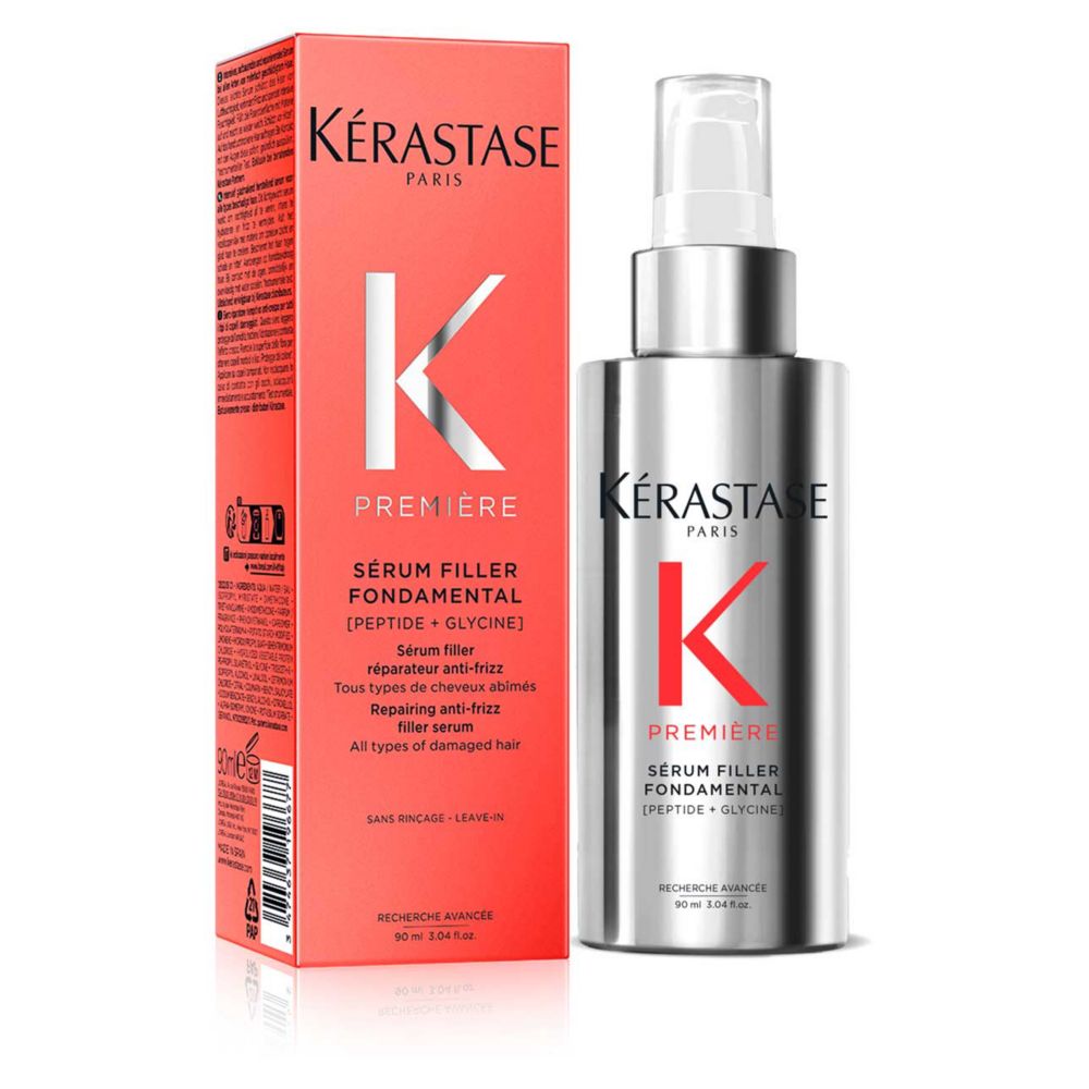 Kérastase Première Repairing Anti-Frizz Filler Heat Protecting Hair Serum for Damaged Hair with Peptides and Glycine 90ml