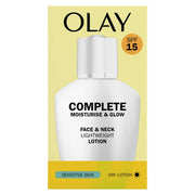 Olay Complete Moisturise & Glow Face and Neck Lotion Sensitive SPF15 200ml