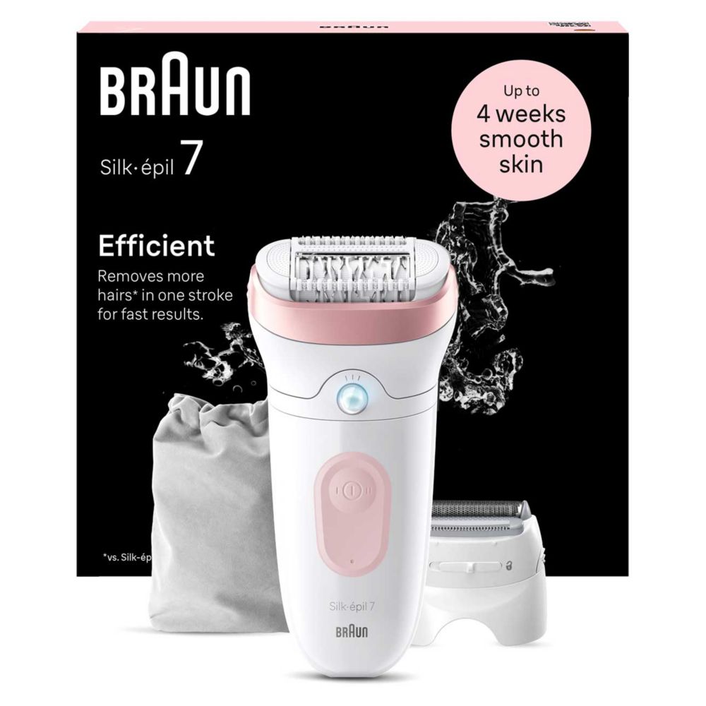 Braun Silk-épil 7, Epilator For Easy Hair Removal, Lasting Smooth Skin, 7-030