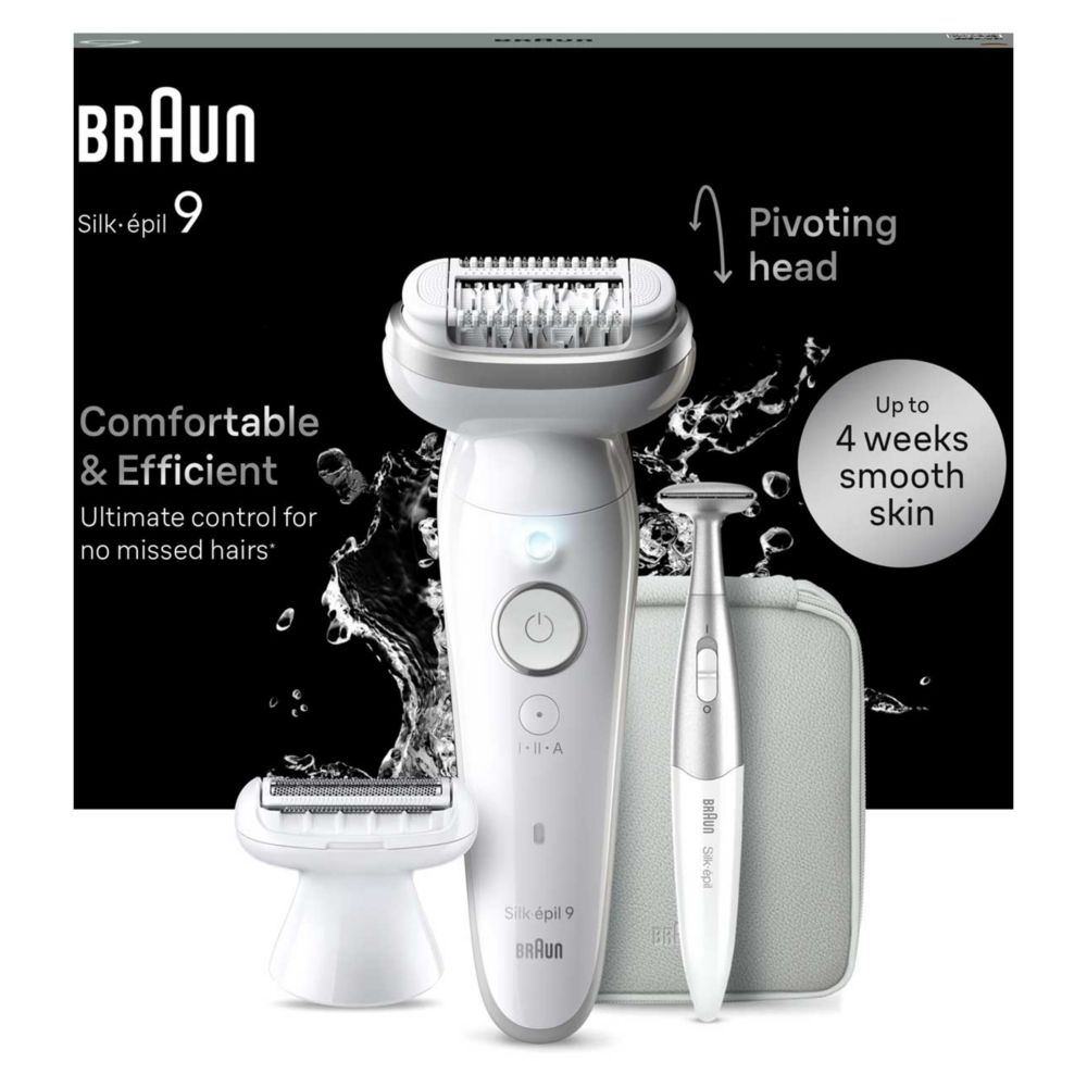 Braun Silk-épil 9, Epilator For Easy Hair Removal, Lasting Smooth Skin, 9-241