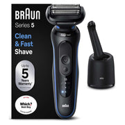 Braun Electric Shaver, Series 5, With SmartCare Center, 52-B7000cc, Blue