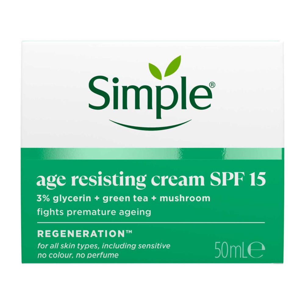 Simple Age Resisting Day Cream SPF15 for Ageing Skin 50ml