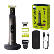 Philips OneBlade Pro 360 for Face & Body with 20-in-1 Adjustable Comb, Charging Stand, Travel Case & Extra 360 Blade - QP6652/61