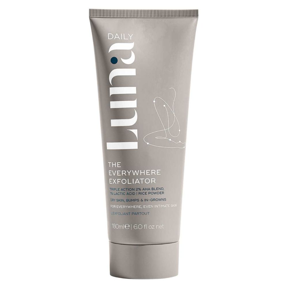 Luna Daily The Everywhere Exfoliator with AHAs for Keratosis Pilaris, Ingrowns & Smoother Skin 180ml
