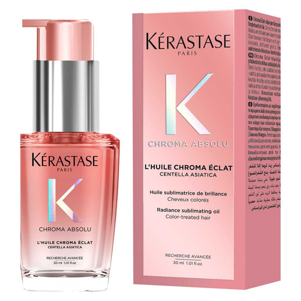 Kérastase Chroma Hair Oil Huile Chroma Éclat Bottle, for Fine to Medium Hair with Amino Acid & Lactic Acid 30ml