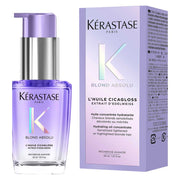 Kérastase Blond Absolu Hair Oil Huile Cicagloss Bottle, for Blonde or Lightened Hair with Hyaluronic Acid 30ml