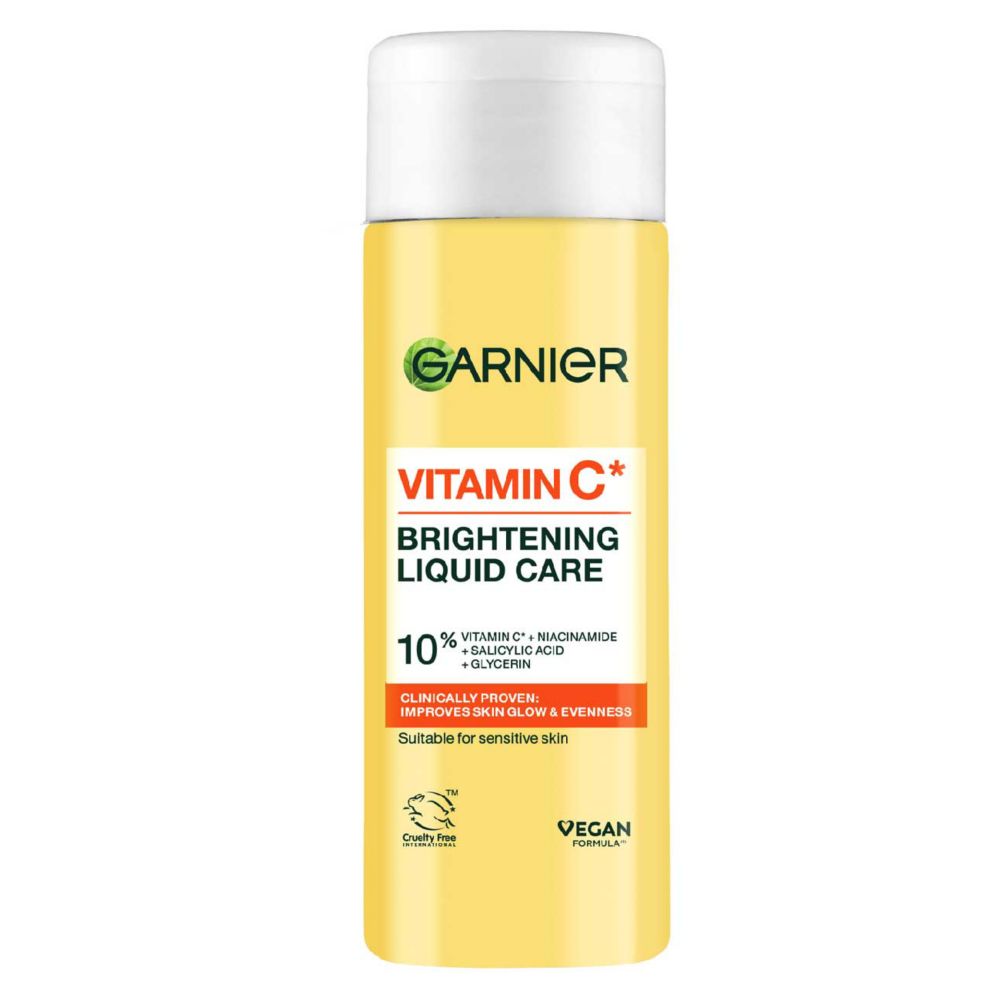 Garnier Vitamin C* Brightening Liquid Care, with 10% [Glycerin] + [Niacinamide + Vitamin C* + Salicylic acid] 120ml