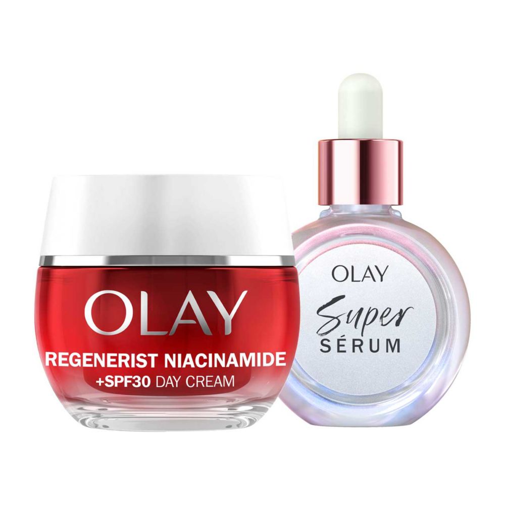Olay Super Serum 30ml & Olay Regenerist Niacinamide SPF30 Day Cream 50ml Bundle