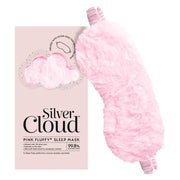 Silver Cloud Pink Fluffy Satin Sleep Eye Mask