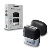 Panasonic 3 Blade Wet & Dry Compact Electric Shaver with Beard Sensor. ES-CM3BK Series 700S has Japanese Stainless Steel Blades,