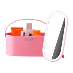 Glam & Style Rose Pink Storage & LED Mirror Case
