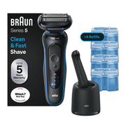 Braun Series 5 52-B7000cc Electric Shaver with SmartCare Center and Refill Cartridges 4 Pack