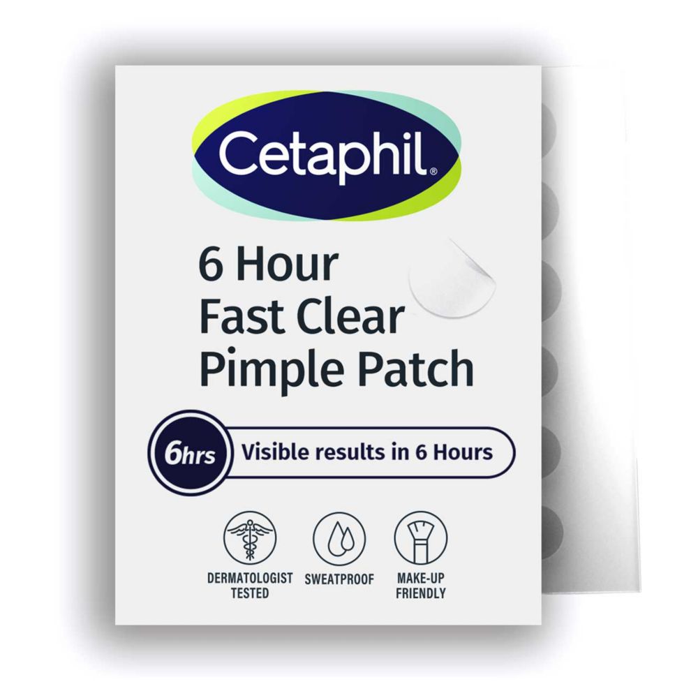 Cetaphil Gentle Clear Pimple Patches, 6 Hour Fast Clear with Salicylic Acid for Blemish-Prone Skin, 24 Emerging Spot Patches