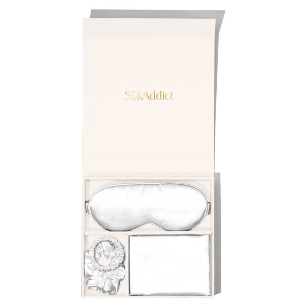 Silk Addict 100% Mulberry Silk Gift Set Ivory