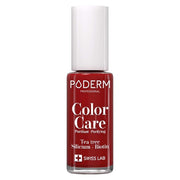 PODERM Color Care Repairing Nail Polish Red Allure (8ml) - Permeable to PODERM serums - UV Protect - Tea Tree and Silicium