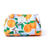 The Flat Lay Co. Drawstring Flat Lay Makeup Bag In Mediterranean Oranges