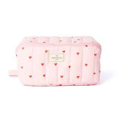 The Flat Lay Co. Marshmallow Flat Lay Makeup Box Bag In Sweet Pink Hearts