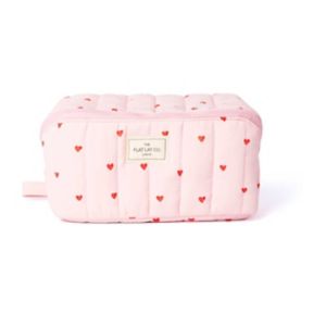The Flat Lay Co. Marshmallow Flat Lay Makeup Box Bag In Sweet Pink Hearts