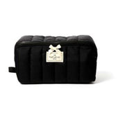 The Flat Lay Co. Marshmallow Flat Lay Makeup Box Bag In Classic Black