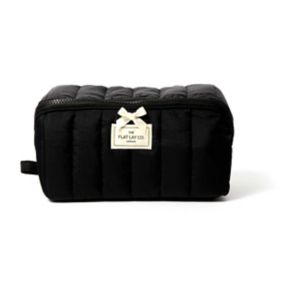 The Flat Lay Co. Marshmallow Flat Lay Makeup Box Bag In Classic Black