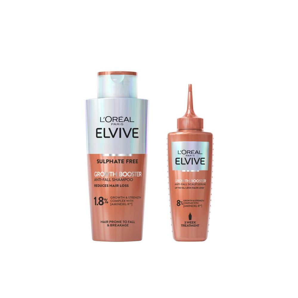 L'Oreal Paris Elvive Growth Booster Shampoo & Serum Bundle