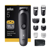 Braun All-in-One Kit Series 5, 11in1 Grooming, Sharp Blade, Body Trim, AIO5560, Grey