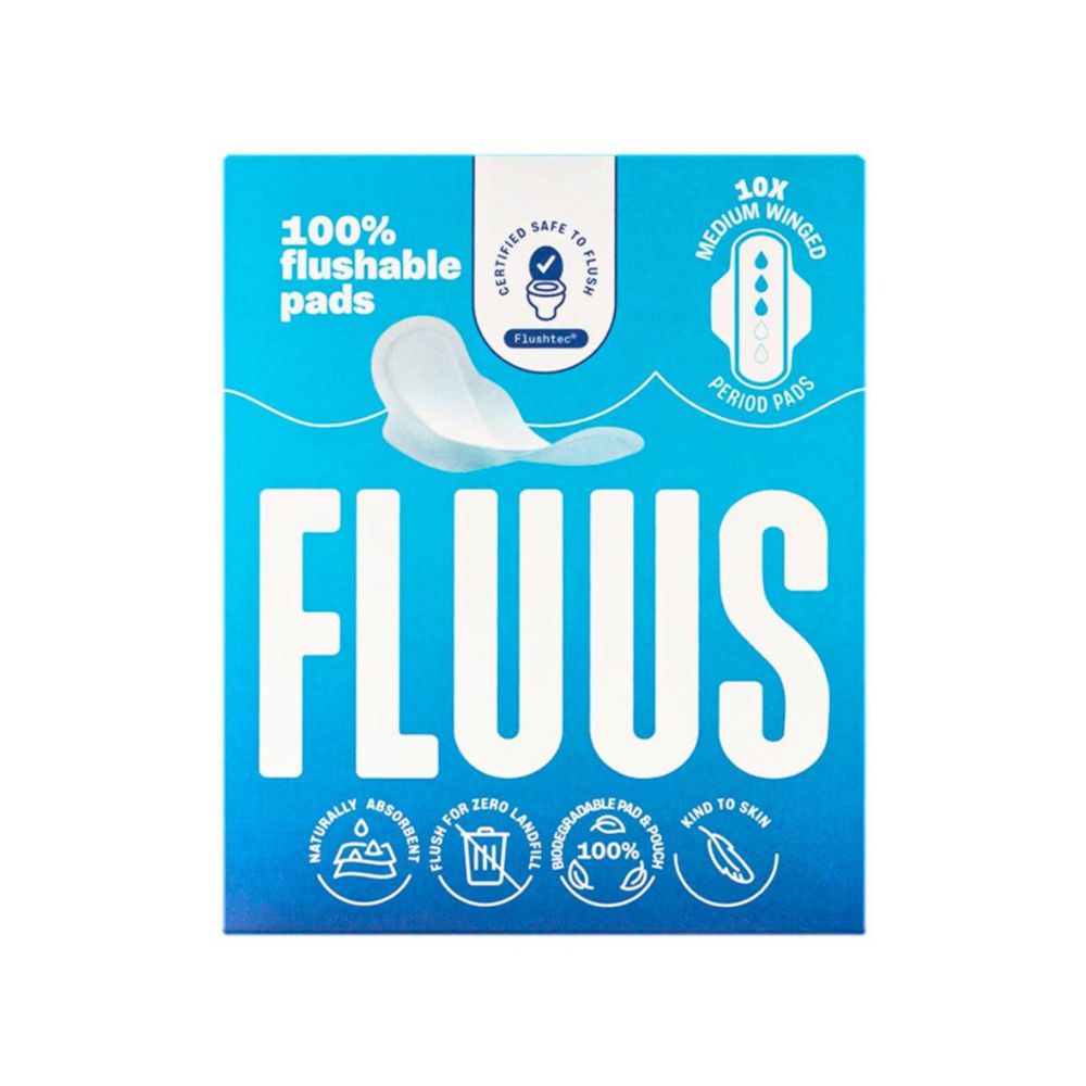 Fluus Flushable Pads Medium 10s