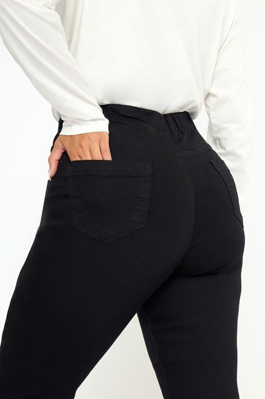 YOURS FOR GOOD Curve Black Pull On Stretch JENNY Jeggings