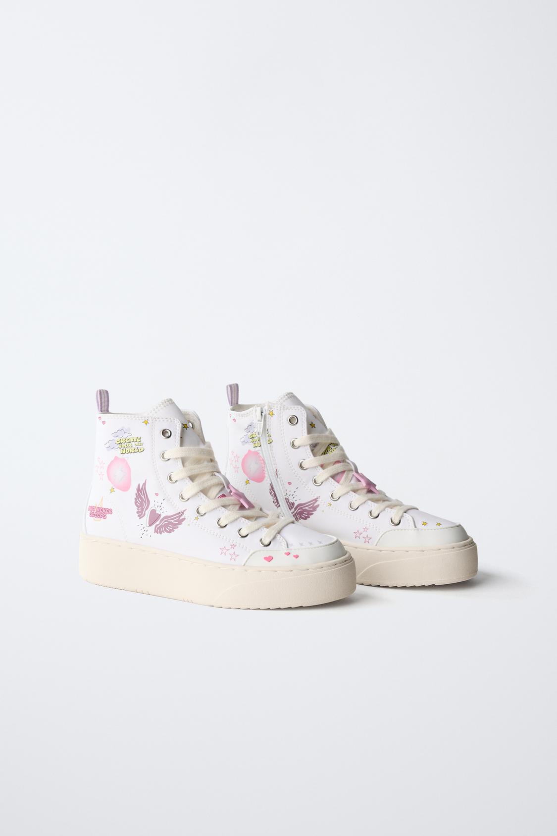 Printed High-Top Sneakers