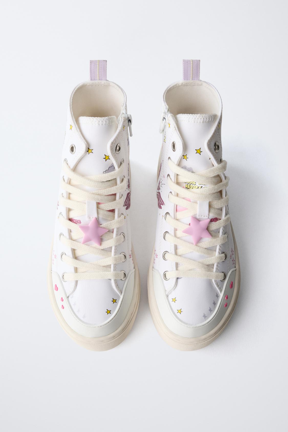 Printed High-Top Sneakers