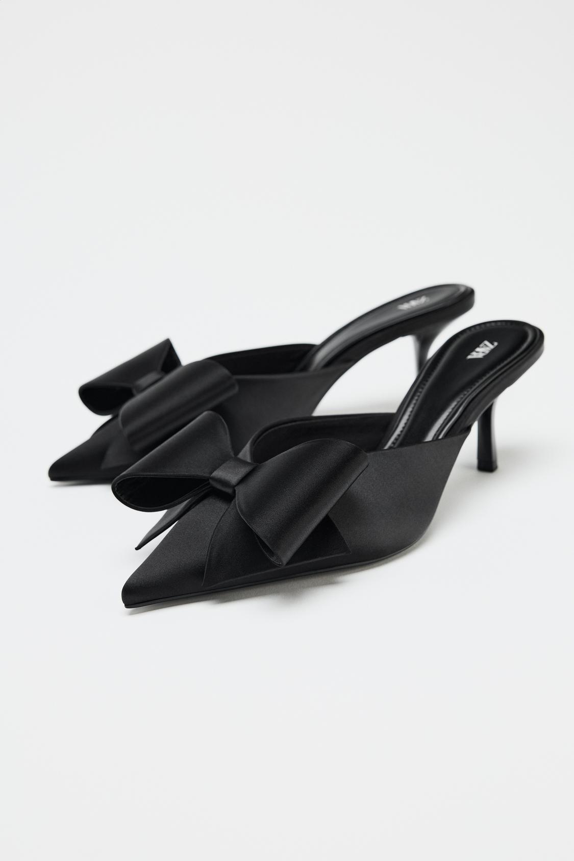 Bow High Heel Mules
