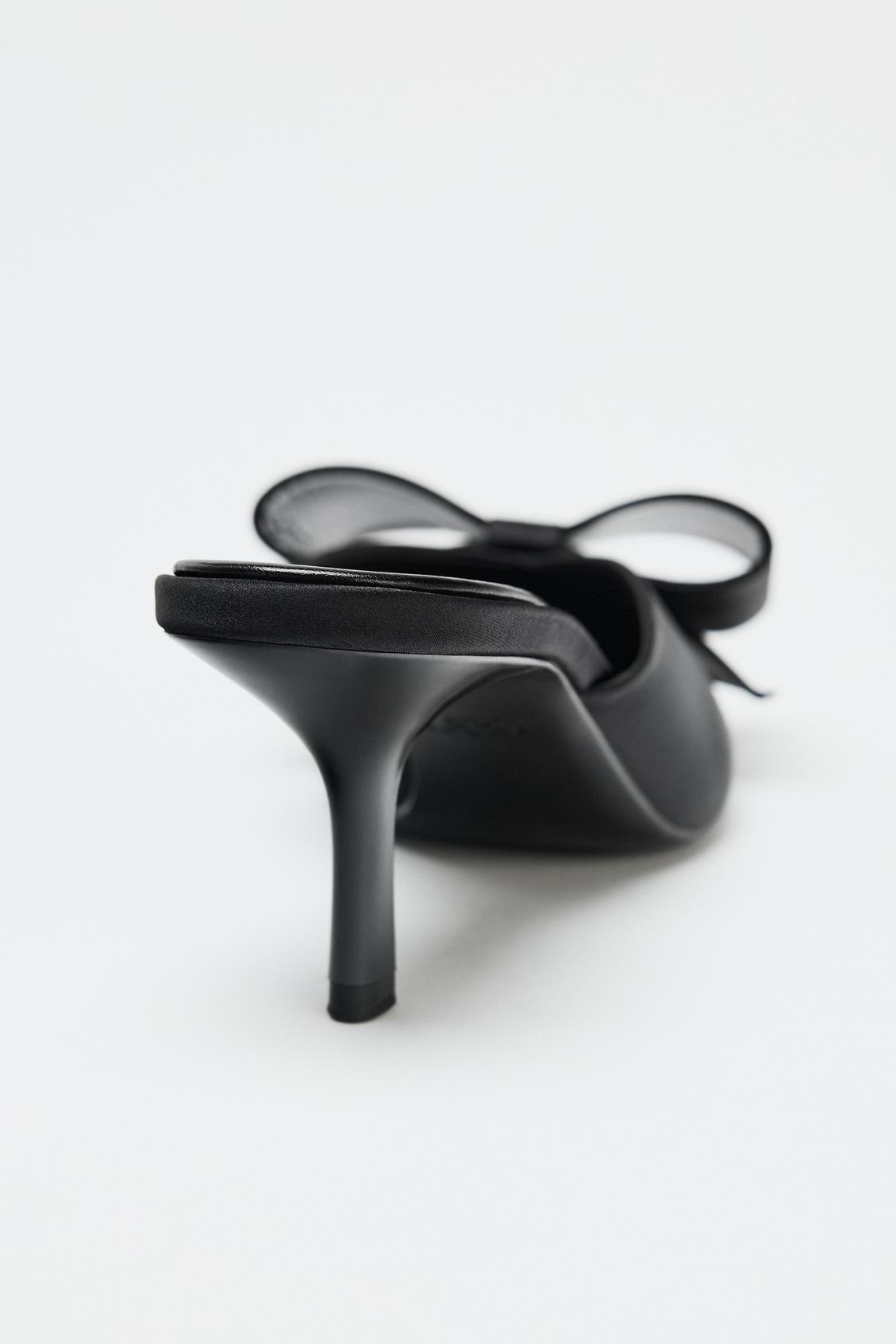 Bow High Heel Mules