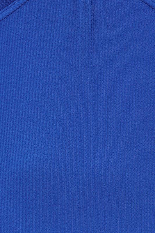 YOURS Curve Cobalt Blue Buckle Textured Swimsuit